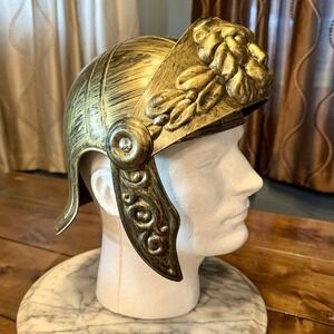 Trojan Helmet Roman Spartan Soldier Cosplay Halloween Costume Lion Centurion
